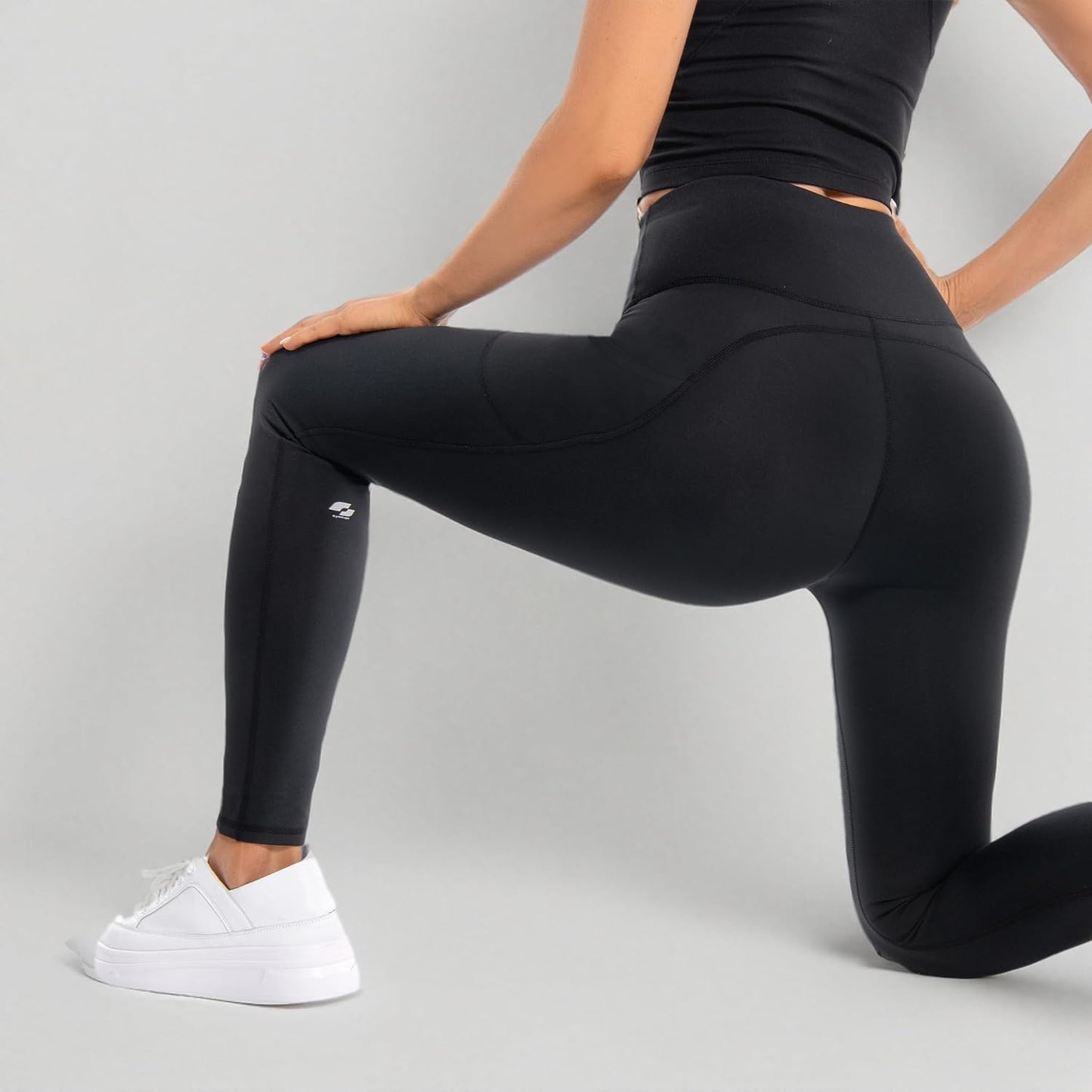 GymCope Vrouwen Leggings Hoge Taille Sportbroek met Telefoonzakken, Opaque Yoga Pants voor Vrouwen voor Yoga, Wandelen, Hardlopen en Mode.