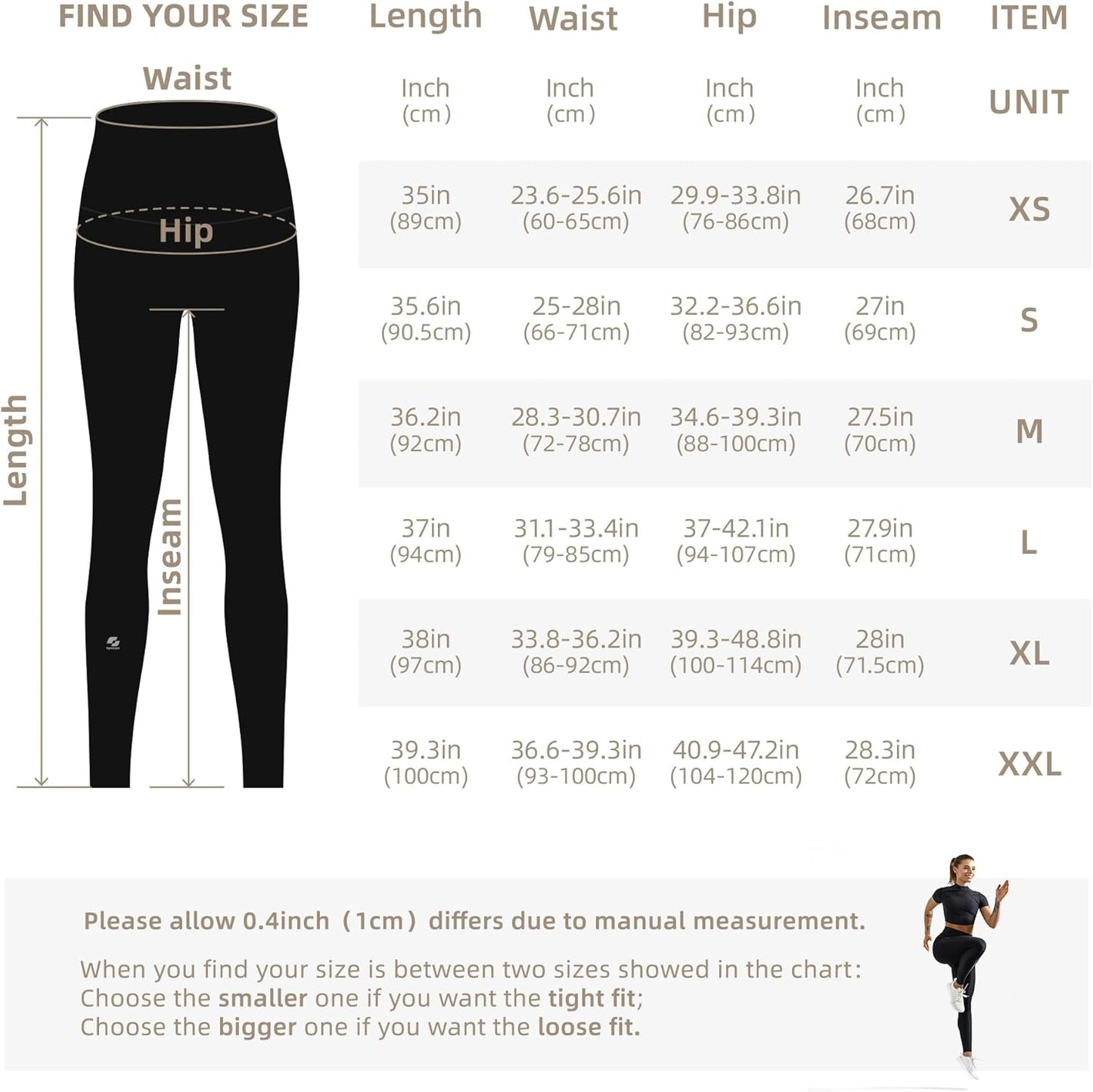 GymCope Vrouwen Leggings Hoge Taille Sportbroek met Telefoonzakken, Opaque Yoga Pants voor Vrouwen voor Yoga, Wandelen, Hardlopen en Mode.