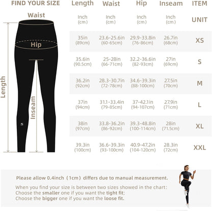 GymCope Vrouwen Leggings Hoge Taille Sportbroek met Telefoonzakken, Opaque Yoga Pants voor Vrouwen voor Yoga, Wandelen, Hardlopen en Mode.