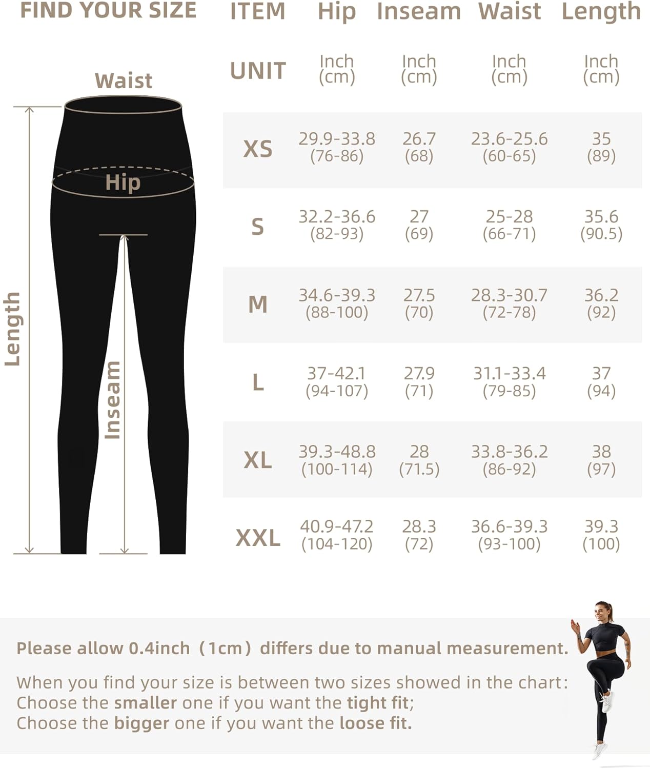 GymCope Vrouwen Leggings Hoge Taille Sportbroek met Telefoonzakken, Opaque Yoga Pants voor Vrouwen voor Yoga, Wandelen, Hardlopen en Mode.